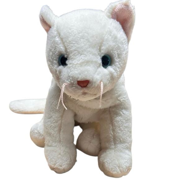 Ty Beannie Buddies White Kitten Cat 1999 Plush - Picture 1 of 7
